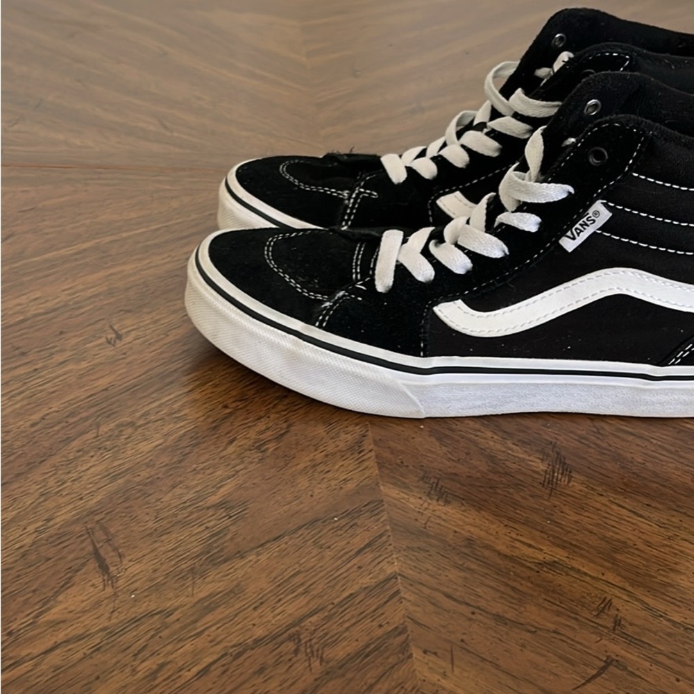 Vans Classic Black and White High-Tops - Picture 4 of 5
